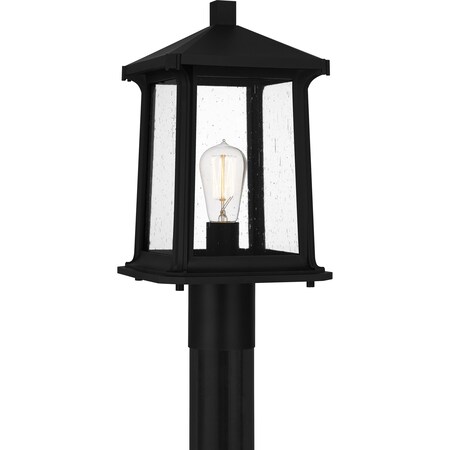 Quoizel Satterfield Outdoor Post 1 Light Matte Black SAT9009MBK